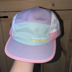 Midnight Lightning Approach Hat Rock Climb Light Cap 5 Panel Purple Teal Outdoor